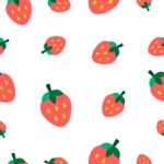 Seamless Pattern With Strawberry  Illustration Stock Photo
