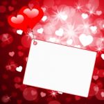 Copyspace Tag Represents Valentine's Day And Card Stock Photo