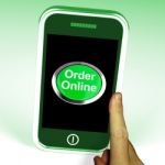 Order Online Word On Mobile Screen Stock Photo
