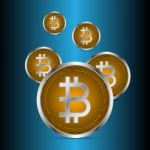 Cryptocurrency Bitcoin Set Stock Photo