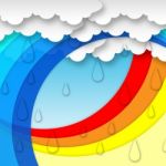 Arcs Weather Background Means Clouds Rain And Rainbow
 Stock Photo