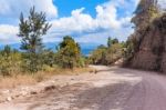 Highland Landscape Near San Pedro Pinula In Guatemala Stock Photo