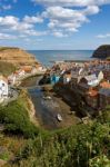Staithes, North Yorkshire/uk - August 21 : View Of Staithes Harb Stock Photo