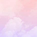 Pastel Pink And Violet Sky With Clouds Stock Photo