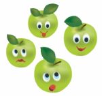 Apple Face Expressions Stock Photo