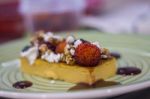 Gourmet Dish Of Ricotta And Pumpkin Sweet Cake Stock Photo