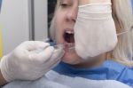 Dentist Anesthetizing Patient Stock Photo