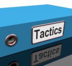 Tactics File Shows Strategy Schemes And Paperwork Stock Photo