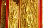 Ancient Thai Art Pattern In Wat Thasung Stock Photo
