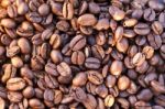 Close Up Of Some Coffee Beans Stock Photo