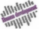 3d Imagen Human Development Concept Word Cloud Background Stock Photo