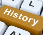 History Key Means Past Or Old Days
 Stock Photo