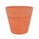 Side Of Clay Pot On White Background Stock Photo