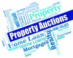 Property Auctions Means Real Estate And Apartment Stock Photo