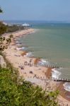 Eastbourne, Sussex/uk - June 3 : Eastbourne Beach In Sussex On J Stock Photo