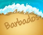 Barbados Holiday Shows Caribbean Vacation 3d Illustration Stock Photo
