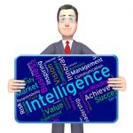 Intelligence Words Represents Intellectual Capacity And Acumen Stock Photo