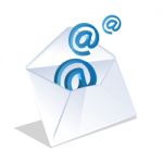 Email Icon From Opened Envelope Stock Photo
