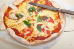 Italian Pizza Margherita Stock Photo
