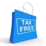 Tax Free Shopping Bag Shows No Duty Taxation Stock Photo