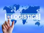 Logistics Map Indicates Logistical Strategies And International Stock Photo