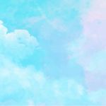Blue Watercolor Clouds And Sky Background Stock Photo