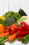 Pile Of Tasty And Healthy Vegetables Stock Photo