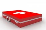 First Aid Box On White Background Stock Photo