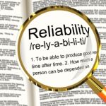 Reliability Definition Magnifier Stock Photo