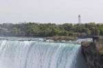 Beautiful Isolated Image With The Amazing Niagara Falls From Canadian Side Stock Photo