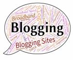 Blogging Word Representing Text Site And Weblog Stock Photo