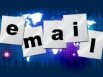 Emails Email Indicates Send Message And Communicate Stock Photo