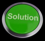 Solution button Stock Photo