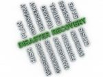 3d Image Disaster Recovery  Issues Concept Word Cloud Background Stock Photo