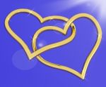 Gold Heart Shaped Ring Stock Photo