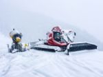 Snow Grooming Equipment Stock Photo