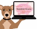 Swedish Krona Indicates Foreign Exchange And Broker Stock Photo