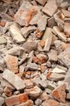 Broken Brick Wall Background Stock Photo