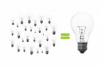 Light Bulb Brainstorming Stock Photo