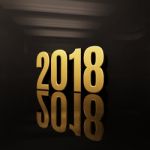 Happy New Year 2018 Text Design 3d Illustration Stock Photo