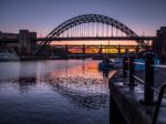 Newcastle Upon Tyne, Tyne And Wear/uk - January 20 : Sunset Over Stock Photo
