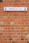 Ramp Access Sign Stock Photo