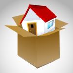 House In Box Stock Photo