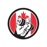 Canadian Gym Circuit Canada Flag Icon Stock Photo
