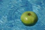 Floating Apple Stock Photo