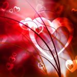 Background Heart Represents Valentine Day And Abstract Stock Photo