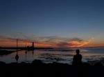 Sunset From Grotta Beach, Iceland Stock Photo