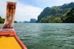 Travel By Boat In Phang Nga Bay Stock Photo
