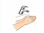 Hand Washing Water Faucet Tap Drawing Stock Photo