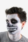 Creepy Skeleton Guy (carnival Face Painting) Stock Photo